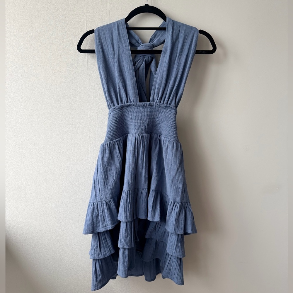 Bliss & Belle Halter Ruffle Mini Dress